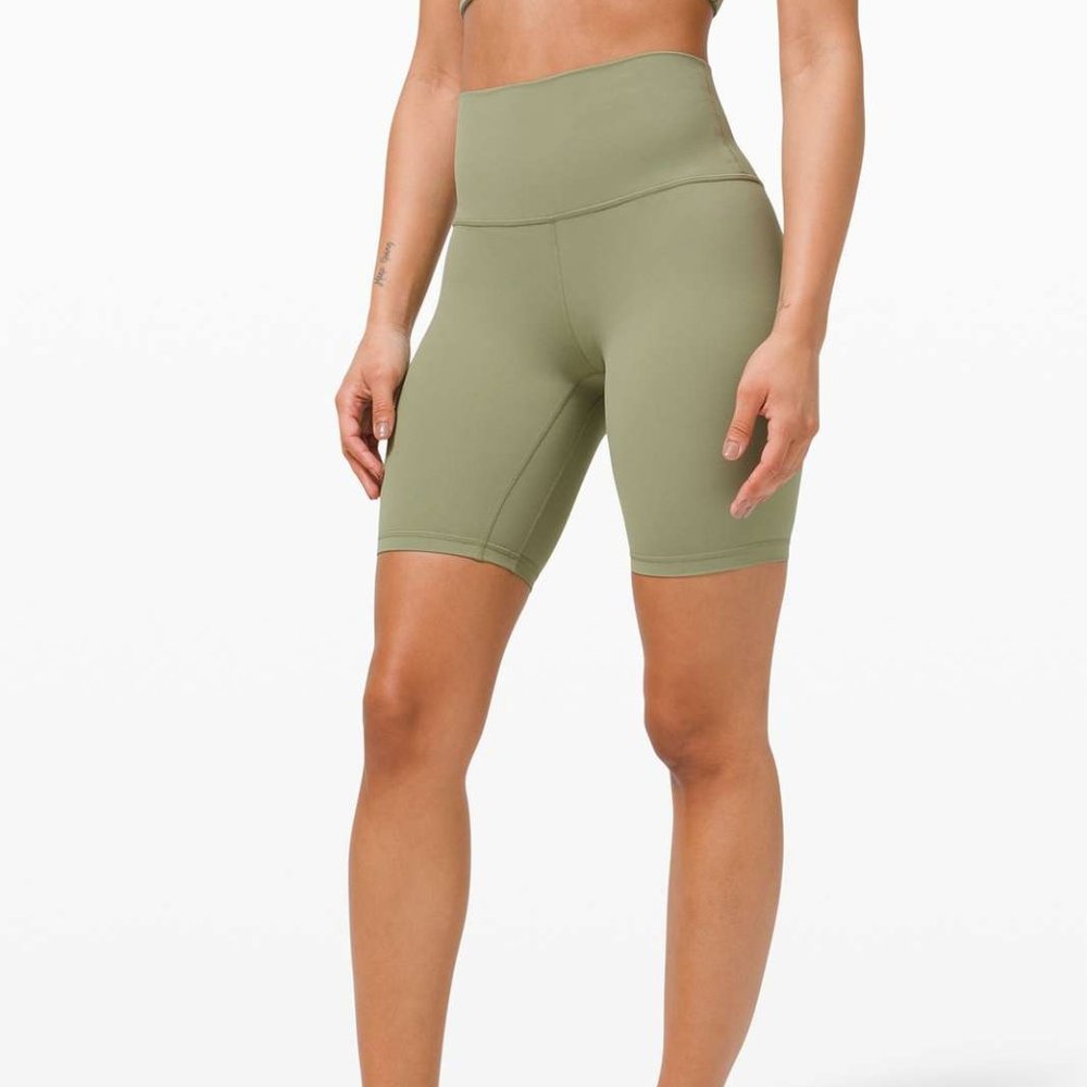 Lululemon Set Align 8" Shorts in Rosemary Green